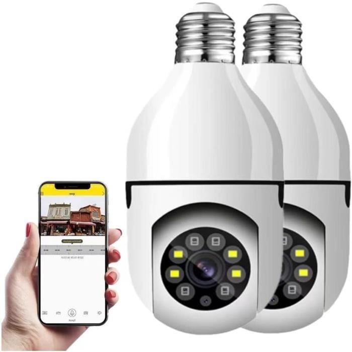 Light Bulb Camera Wifi Outdoor, 1080P Wireless Wifi Light Bulb Camera ...