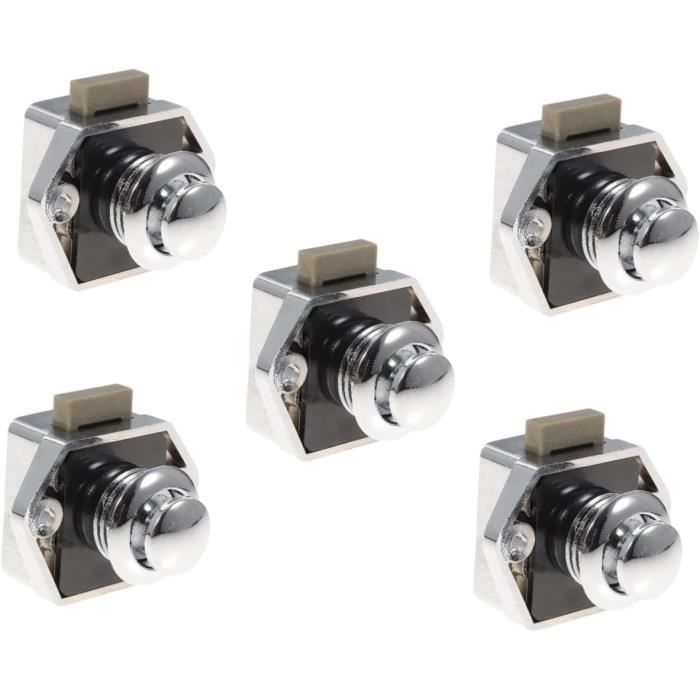 5 Serrures Bouton Poussoir Sans Clé Pour Camping-car – Facile à Installer – Marron/doré – Neuf