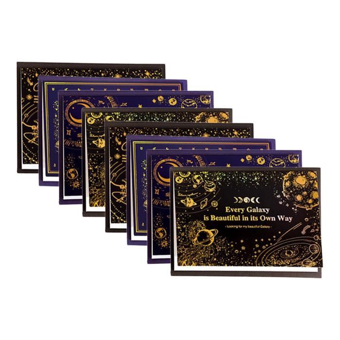 8x Cartes vierges et enveloppes multicolores Papier cartonné de luxe pour  cartes d'invitation Accueil Enfants Anniversaire Merci