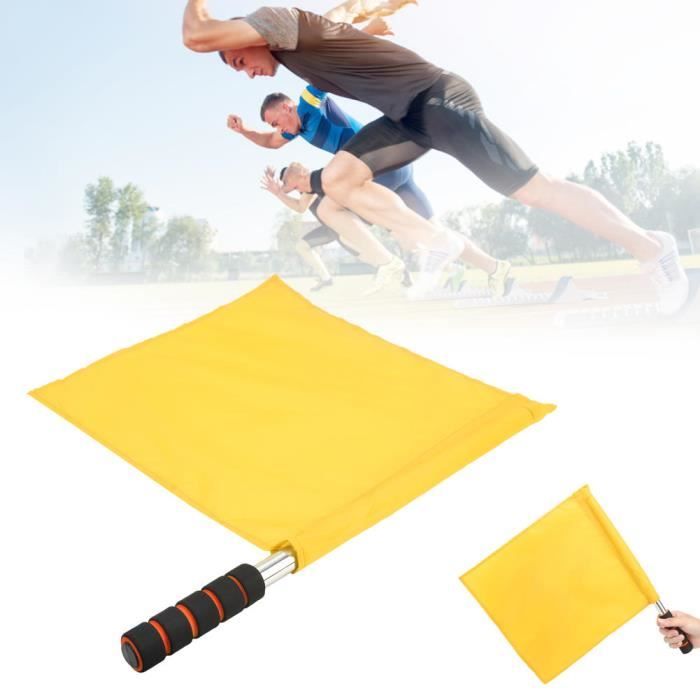 Set De Drapeaux D'Arbitre Fydun – 2 Pièces + Sac De Rangement – Tige Inox – Poignée Éponge – Pour Football Et Hockey