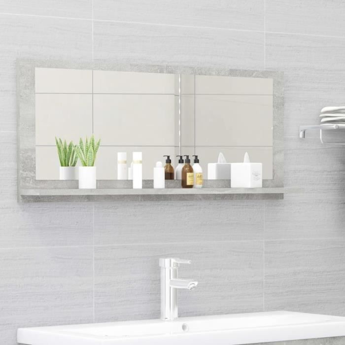 Miroir de salle de bain - VIDAXL - 90x10 5x37 cm - Aggloméré - Contemporain - A suspendre