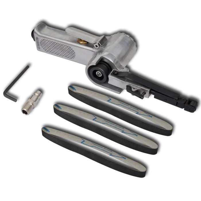 vidaXL Pneumatique avec 3 Bandes Abrasives Ponceuse Outils à Bandes 140655 - vue 2