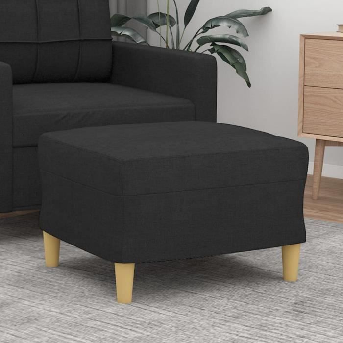 349267 vidaXL Repose-pied Noir 60x50x41 cm Tissu