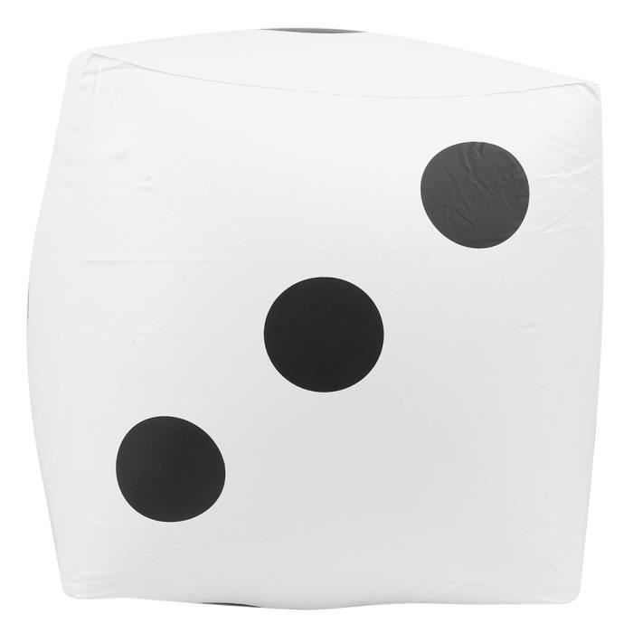 Ballon de dés gonflable PVC FDIT - Rouge et blanc - Jouet éducatif pour fête et extérieur