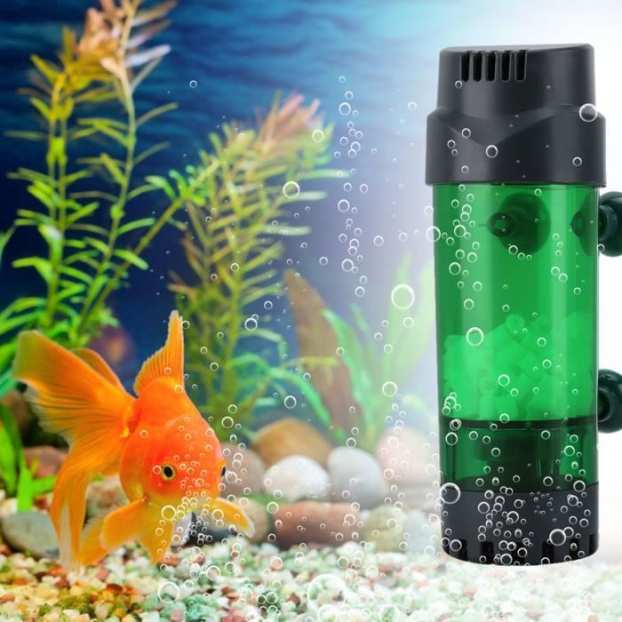 Filtre daquarium - VVIKIZY - LH300 - Biochimique double - Éponge physique - Ventouse incluse