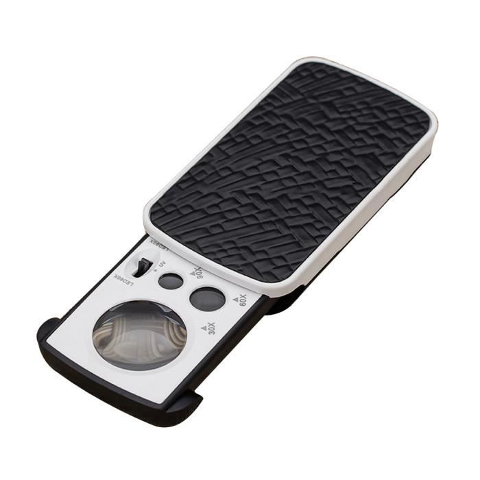 Loupe Bijoux 30x - Portable, Lentille Verre Optique, Boîtier Aluminium, Pour Joaillerie, électronique, Collection