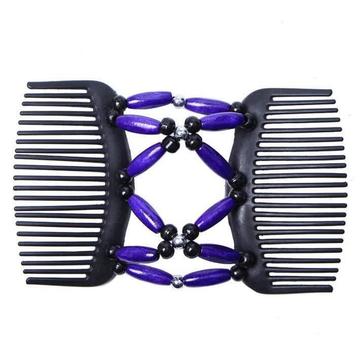 Bandanas Avec Peigne Pour Femme - 2 Pièces Antidérapants - Pour Quotidien, Soirée, Mariage - Tissu Et ABS - 7