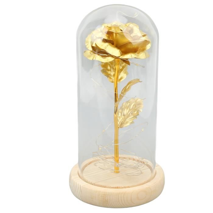 AKOLAFE Cloche En Verre Avec Fond En Bois - 21 C De Haut - Cloche En Verre - Décoration Pour