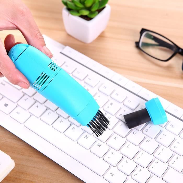 couleur: bleu Clavier dordinateur de petite taille USB aspirateur Mini aspirateur Mini ordinateur de nettoyage pour ordinateur de bureau pour ordinateur portable et 