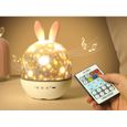 Bluetooth Bébé Veilleuse Projecteur,Veilleuse LED Enfant Lampe Musicale et Lumineuse 360°Rotation, pour les Cadeaux, Anniversaire-1