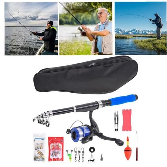 Canne à Pêche Télescopique Carbone Rétractable – Ultra Légère & Portable, Idéale Mer, Rivière, Lac, Voyage