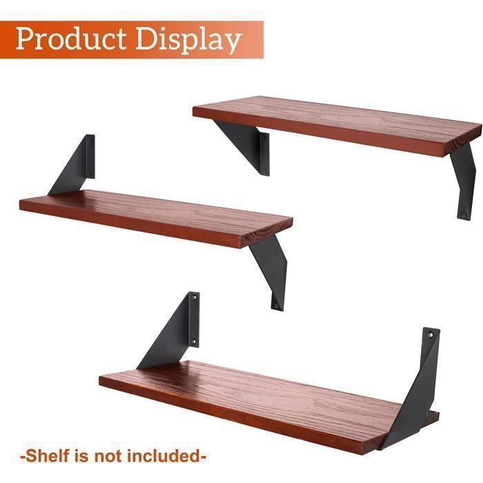 Supports D'étagère Robustes, Support D'étagère Flottant 9x12x4" 450lb