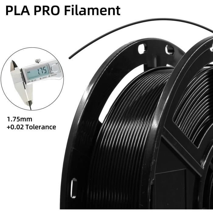 3D Filament PLA 1.75 mm 1 kg Bobine pour imprimante 3D et Stylo 3D  (Noir+Blanc) - Cdiscount Informatique