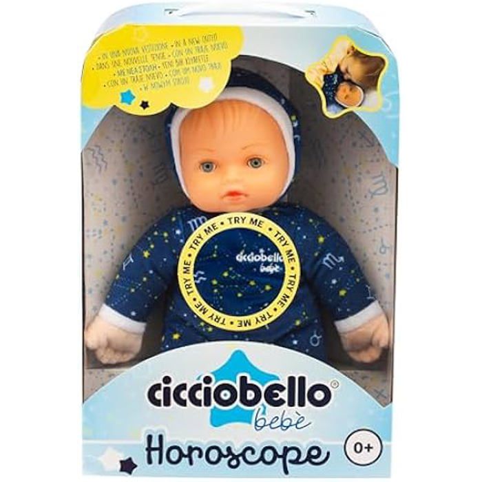 Cicciobello Bébé Horoscope, Poupée Souple 30 cm avec Motif