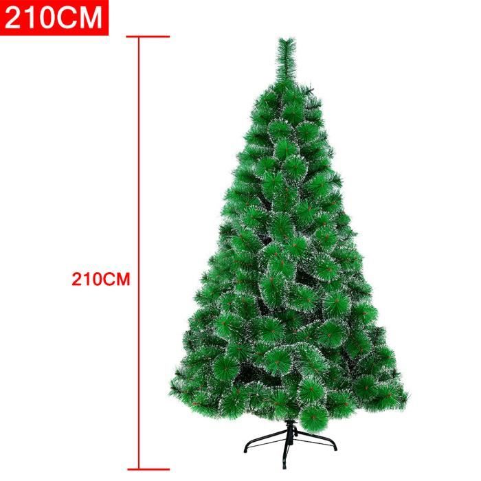 Sapin De Noël Artificiel Neigeux 210 Cm HENGMEI - PVC Dense, Branches Hinges Métal, Support Solide, Facile à Assembler - 2