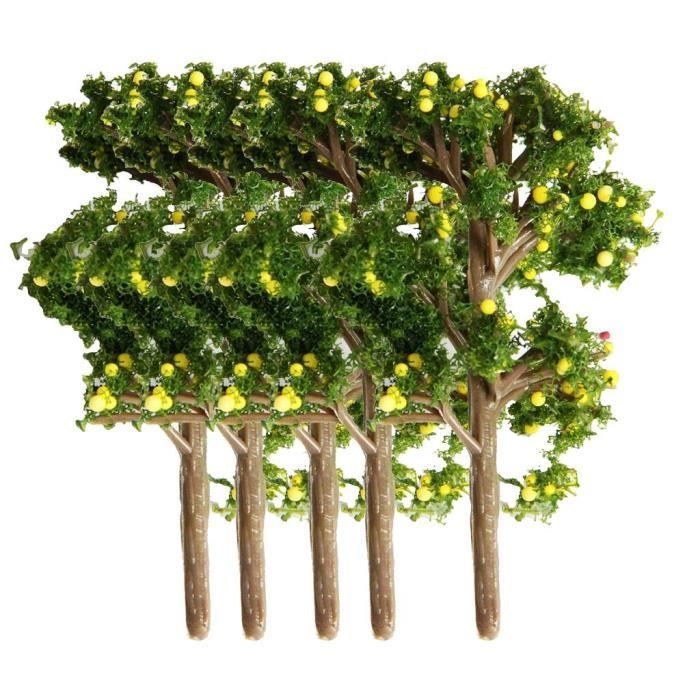 Lot De 55 Arbres Miniatures En Plastique – 3 à 7 Cm – Modélisme Ferroviaire, Maquettes, Déco Gâteaux – Réalistes