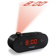 Metronic 477039 Radio-réveil FM Projection Double Alarme avec Fonctions Sleep/Snooze, luminosité réglable et Piles de Sauvegarde de-2