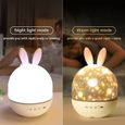 Bluetooth Bébé Veilleuse Projecteur,Veilleuse LED Enfant Lampe Musicale et Lumineuse 360°Rotation, pour les Cadeaux, Anniversaire-2