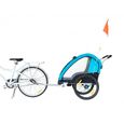 Remorque vélo 2-en-1 pour 2 enfants - BIKE ORIGINAL - Bac en plastique - Jantes noires-2