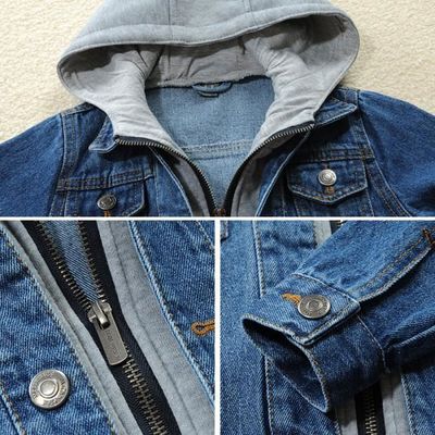 Retro Veste Enfant Garcon en Jean Capuche Mi Saison Blouson Garcon 4 14 ans