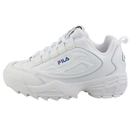 Baskets FILA Disruptor 3 Femme Cuir Lacets Blanc Cdiscount Chaussures