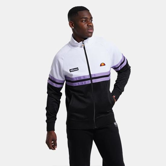 Ellesse Rimini Track Top Noir blanc violet Multicolore Cdiscount Pret a Porter