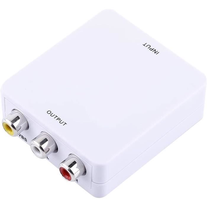 Convertisseur RCA/BNC Vers HDMI 1080P - Pour Caméras, DVR, TV Box - Neuf Sous Blister