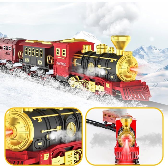 Train Électrique - YWEI - Locomotive à Vapeur - Lumière et Fumée - 181