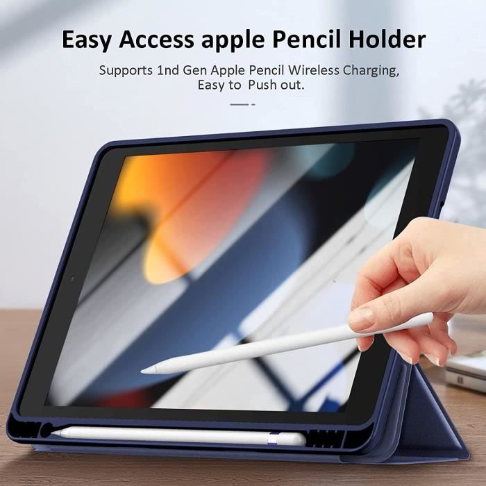 Coque iPad 2018-2017 Cuir 6ème-5ème génération 9,7 Étui Pouces Smart Cover  Case Housse Coque de Protection avec Apple Pencil Holder - Cdiscount  Informatique