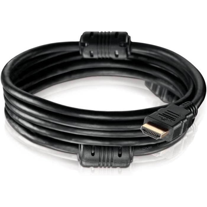 XHc010005E Câble Hdmi Haute Vitesse Avec Et Ferrites, Connecteur HdmiA (19 Broches