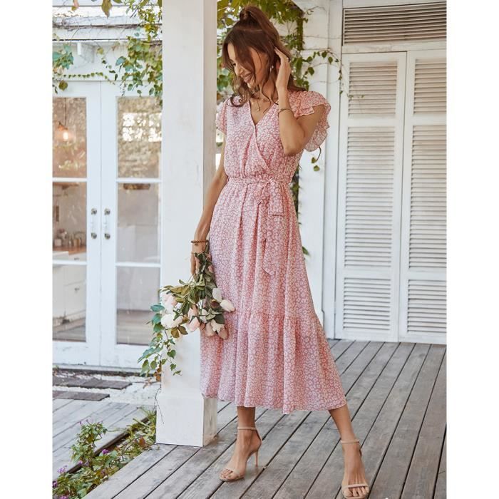Robe été rose new arrivals