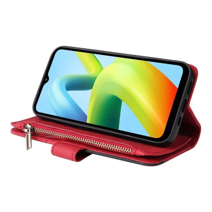 Housse Portefeuille Pour Xiaomi Redmi A1 / A1 Plus - Coque Avec étui Et Verre Trempé