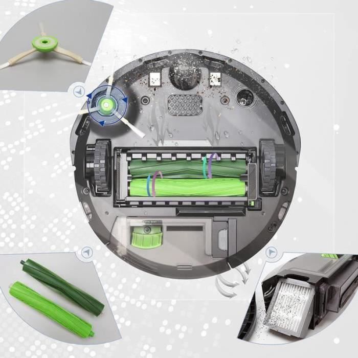 Brosse Roulante Filtre Hepa Kits de Brosse LatéRale pour IRobot Roomba I7  E5 E6 I SéRie Robot Aspirateur Remplacement A - Cdiscount Electroménager