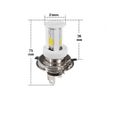 Ampoule moto H4 LED Super lumineux céramique Feux Croisement Plein phare 24w-3