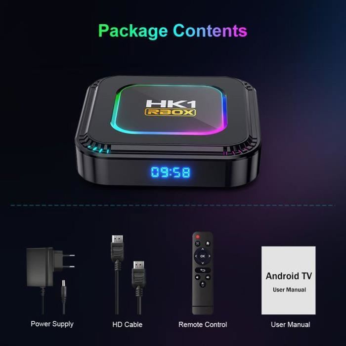 MEDIA STREAMER - BOX MULTIMEDIA Boitier iptvAndroid 13 TV Box Quadcore ...