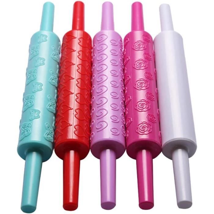 Rouleau à Pâtisserie Fondant 22cm - Avec Bagues Réglables - Anti-adhésif - Pour Gâteaux Et Biscuits