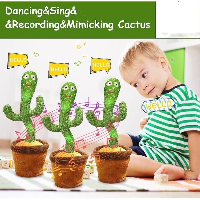 Cactus Qui Danse et Répète, Cactus Qui Parle 120 Chansons, Cactus Qui Danse  et Répète Francais avec Fonction d'enregistrement - Cdiscount Jeux - Jouets