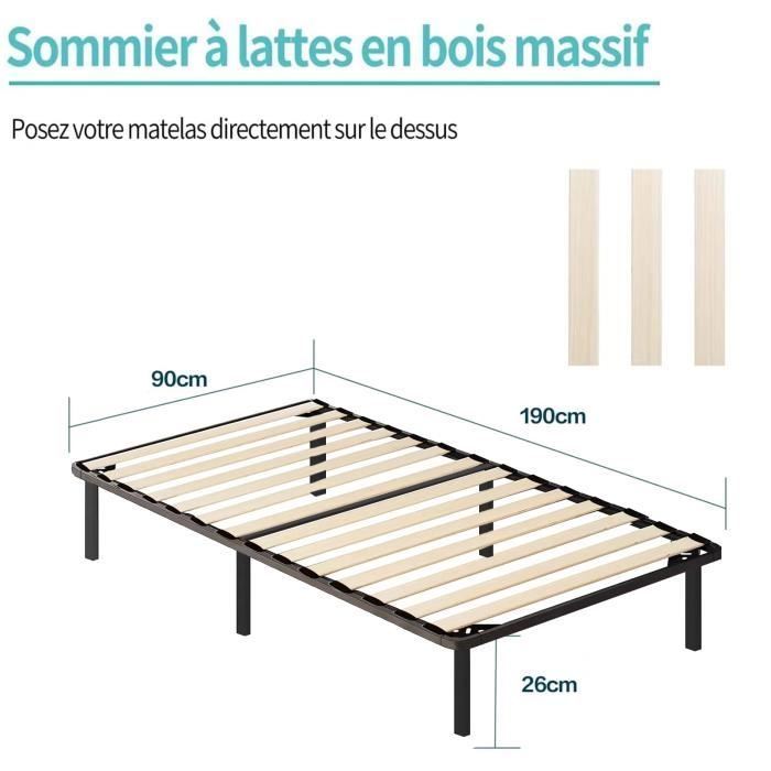 Sommiers à lattes avec 34 lattes 2 pcs 80x200 | Leroy Merlin