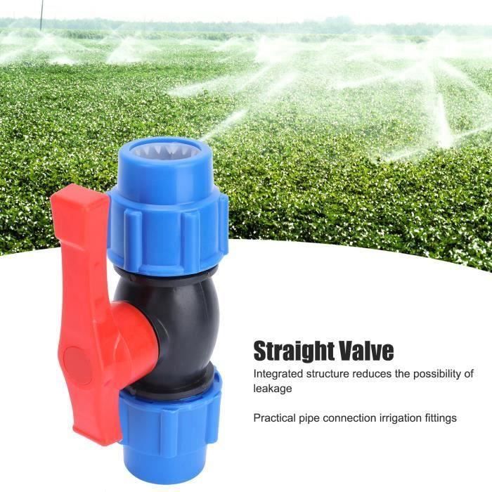 Vanne D'Irrigation PE - Filetage Extérieur 20/25/32mm - Boisseau Sphérique - Contrôle Du Débit D'Eau
