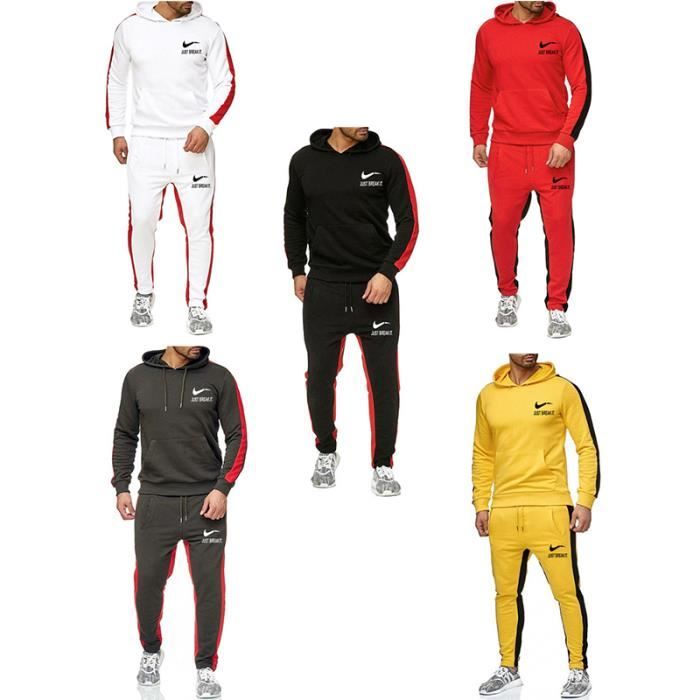 Survêtement 2 Pièces Pour Homme - Sweat à Col Montant Et Pantalon De Jogging - Tissu Texturé - Polyester/élasthanne - Taille XXL