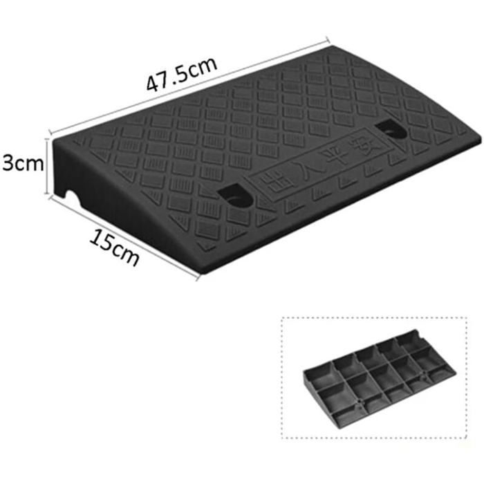 Rampe De Trottoir Portable 13cm Hauteur - Rampe Seuil Voiture Scooter - Charge 3 Tonnes