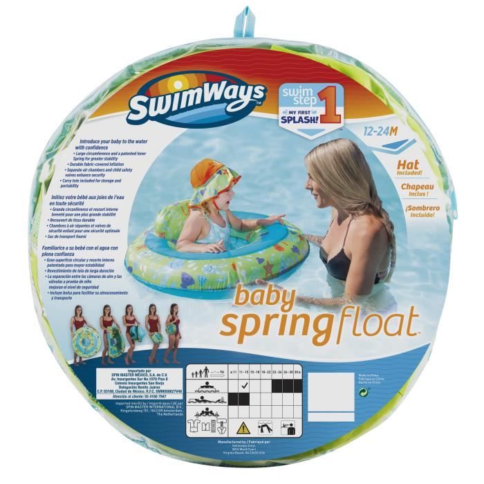 Swimways, Bouée gonflable et pare-soleil Infant Spring Float, requins