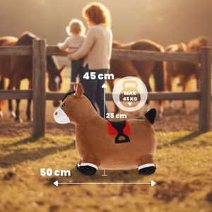 Relaxdays Chien sauteur gonflable, pompe incluse, supporte jusqu'à 50 kg, sans BPA, pour enfants, bleu Relaxdays Chien sauteur gonflable, pompe incluse, supporte jusqu'à 50 kg, sans BPA, pour enfants, bleu