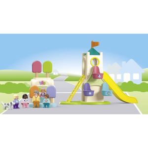 Playmobil 123 Aire De Jeux Dinosaure Toboggan - Complet Avec Figurines - Très Bon État