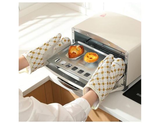 Gants De Four Maniques Lot De 2 100% Coton Maniques Cuisine Gant Four Anti Chaleur Gant de cuisine*2 manique*2 - Maison