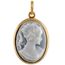 Pendentif Cam/ée Rose Neuf Plaqu/é Or HELIOS BIJOUX