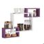 ÉTAGÈRE FLOTTANTE MURALE 3 Cubes Support Mural Meuble Rangement MDF