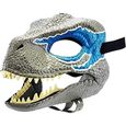 Masque De Dinosaure Pour Enfants, Masque D'Halloween Au Menton Mobile, Couverture De Visage De Décoration Réaliste, Décoration -0