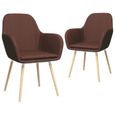 🐟🐟5809Ergonomique - Lot de 2 Chaises de salle à manger avec accoudoirs Scandinave Ensemble de chaises Style Scandinave - Chaise de-0