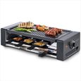 Korona 45070 Raclette Grill pour 8 personnes - grill de table avec 8 casseroles et 8 spatules - plaque grill amovible-0